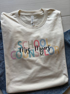 Custom Pastel Teacher Top