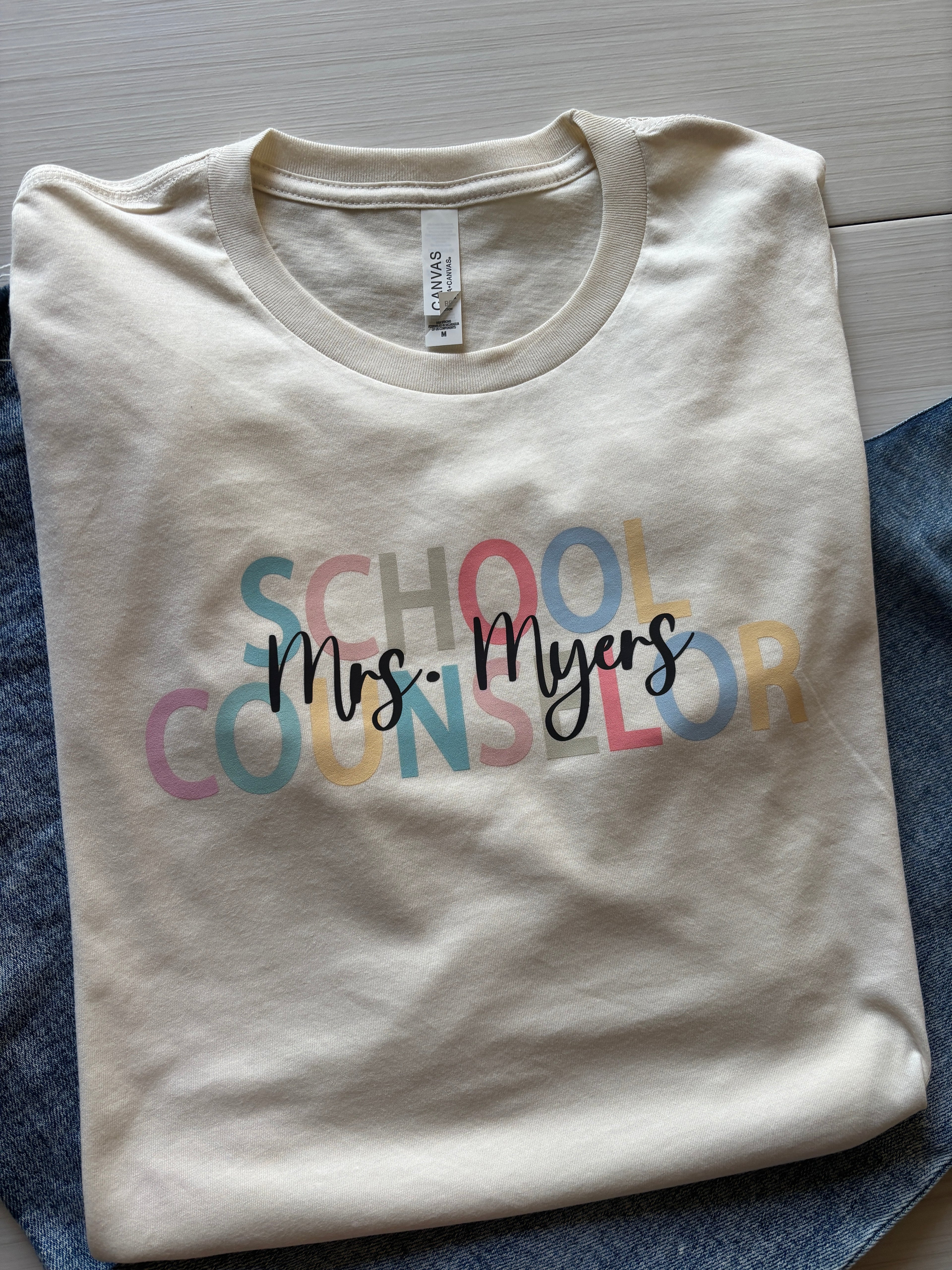 Custom Pastel Teacher Top