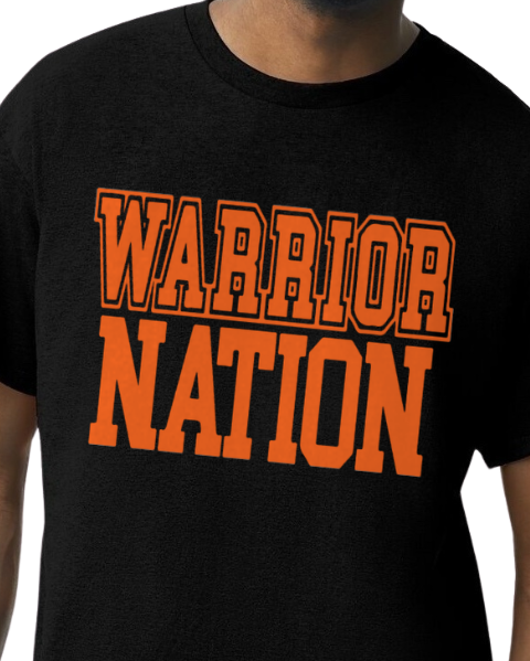 Warrior Nation BLACK  Gildan Tee