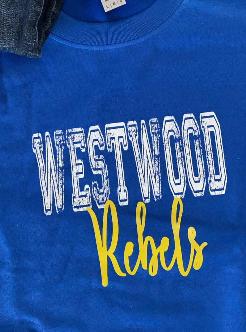 Adult Block Letter Team Top