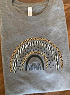 Custom Animal Print Rainbow Tee
