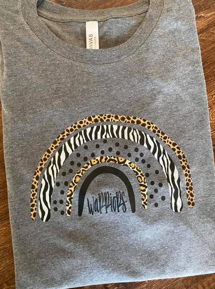 Custom Animal Print Rainbow Tee