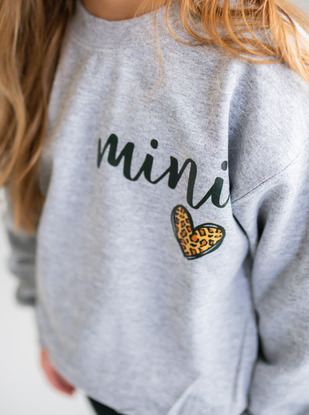 Mini Cheetah Heart Crewneck