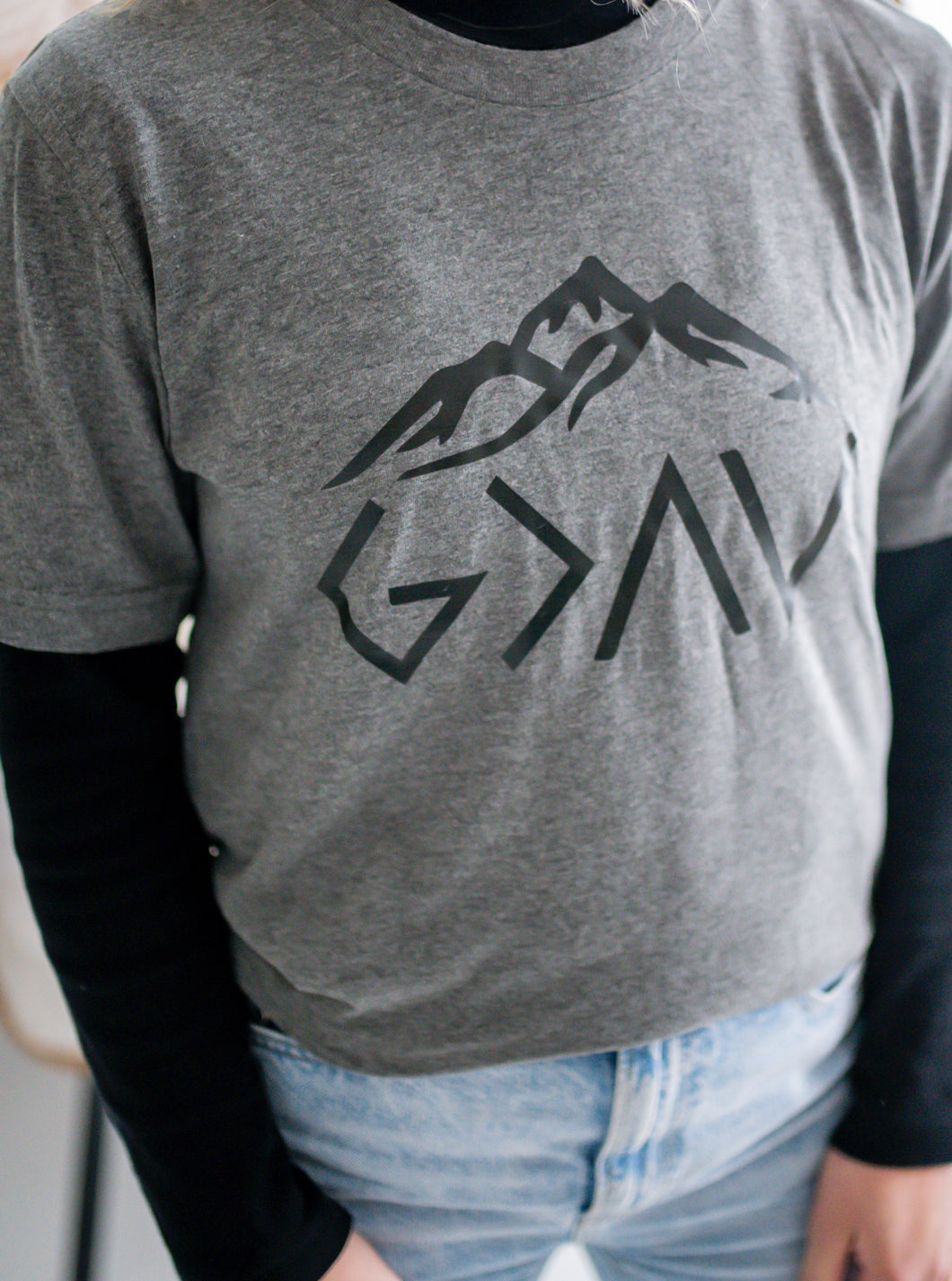 God's Greater (+ mountains) Tee