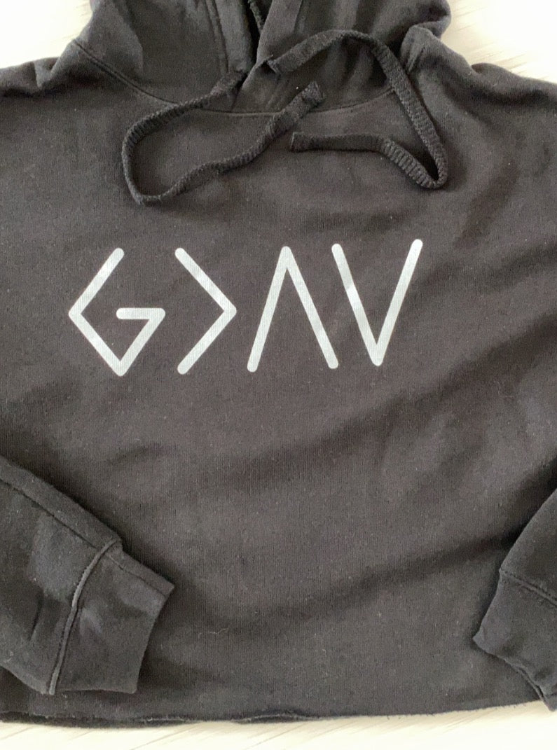 God's Greater Cropped Hoodie