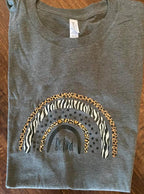 Custom Animal Print Rainbow Tee