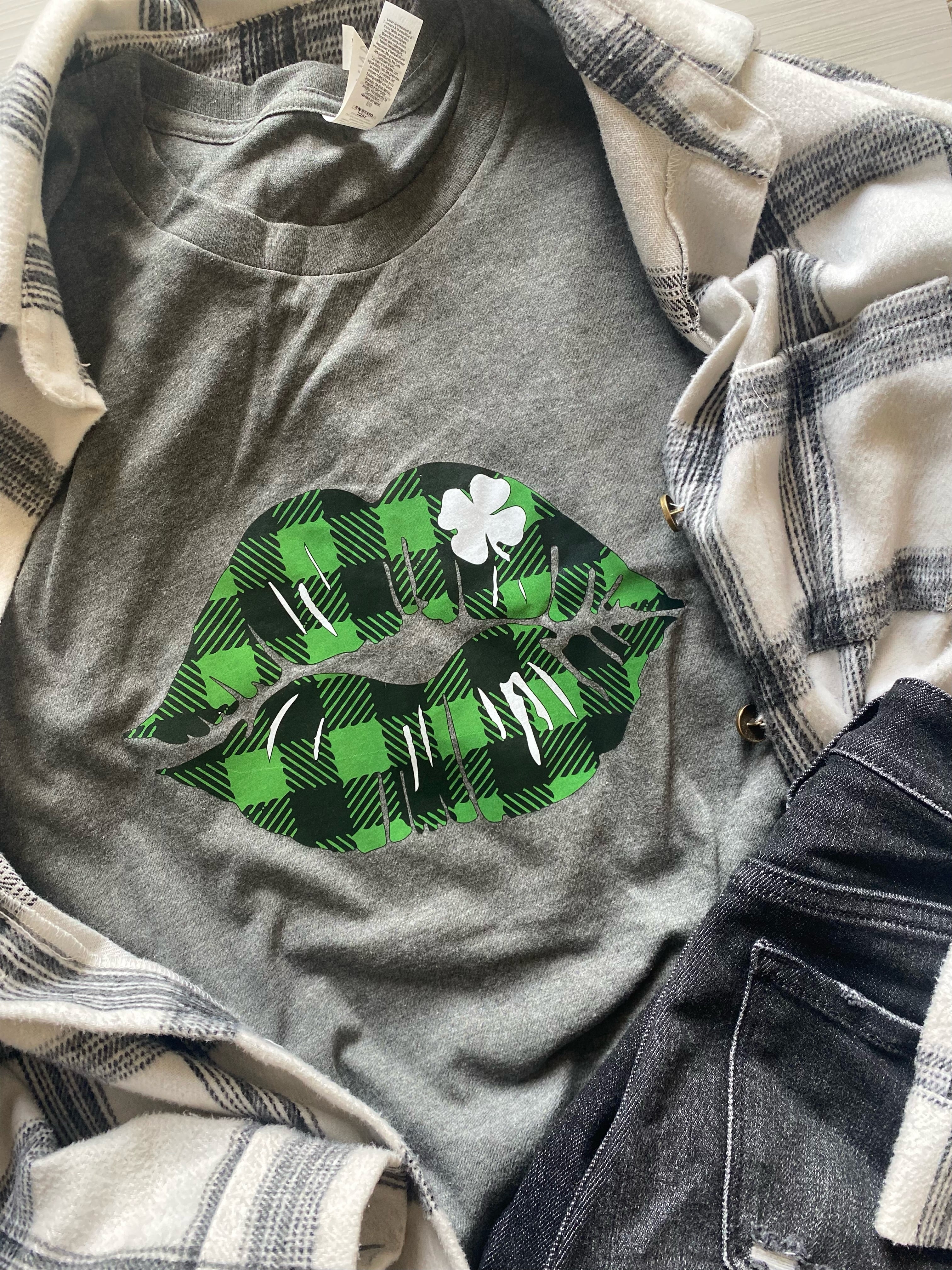 Leprechaun Buffalo Plaid Lips
