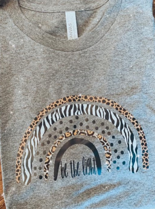 Custom Animal Print Rainbow Tee