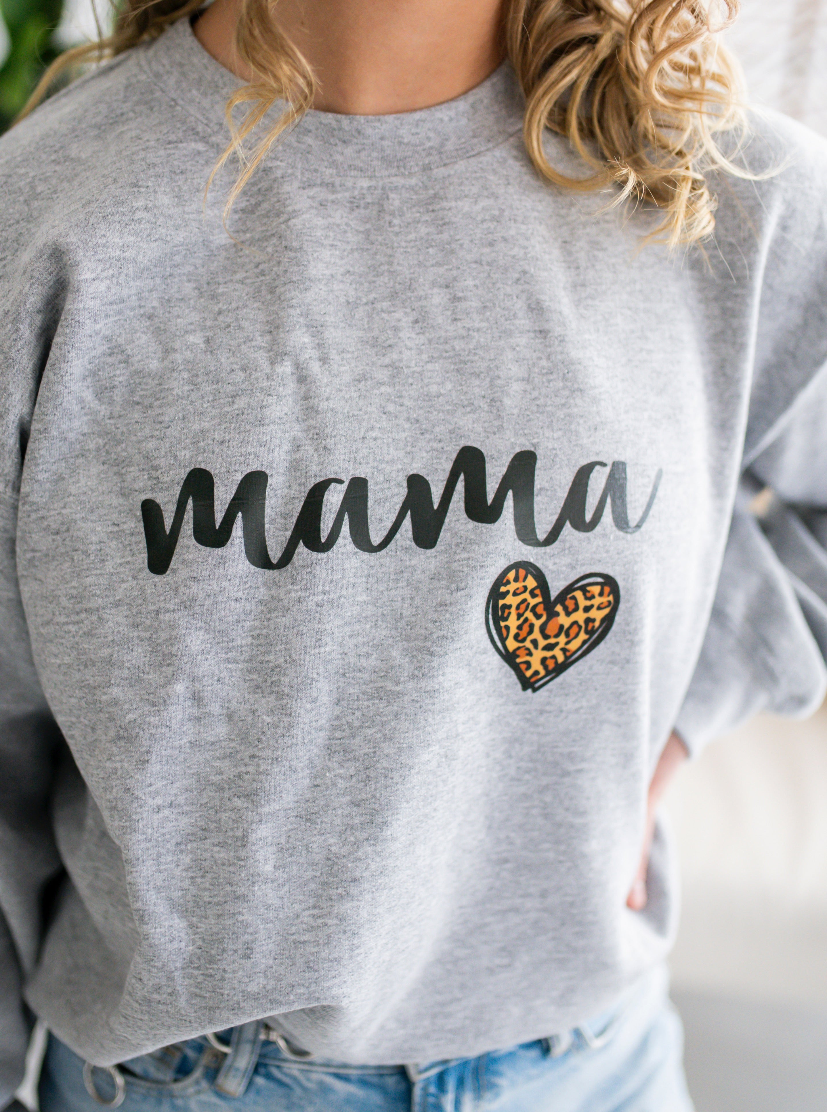 MAMA Cheetah Crewneck