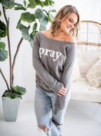 Pray Off the Shoulder Sweater